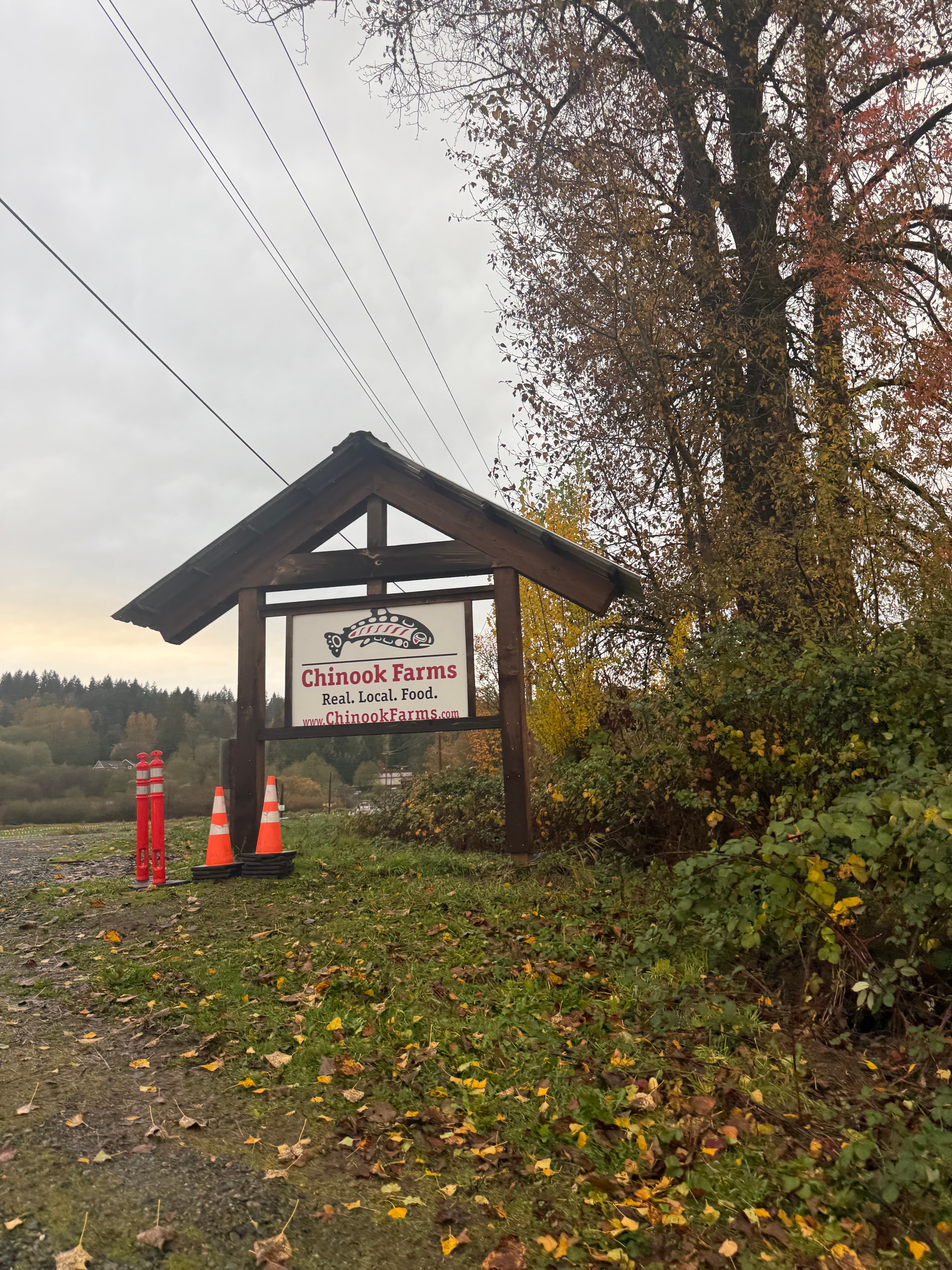 Chinook Farms entrance sign